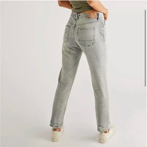 Free People Unknown Legend Mid Rise Skinny in Sea Mist